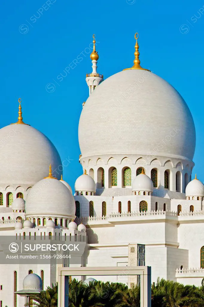 Sheikh Zayed Bin Sultan Al Nahyan Mosque, Great Mosque, Abu Dhabi, United Arab Emirates, Middle East.