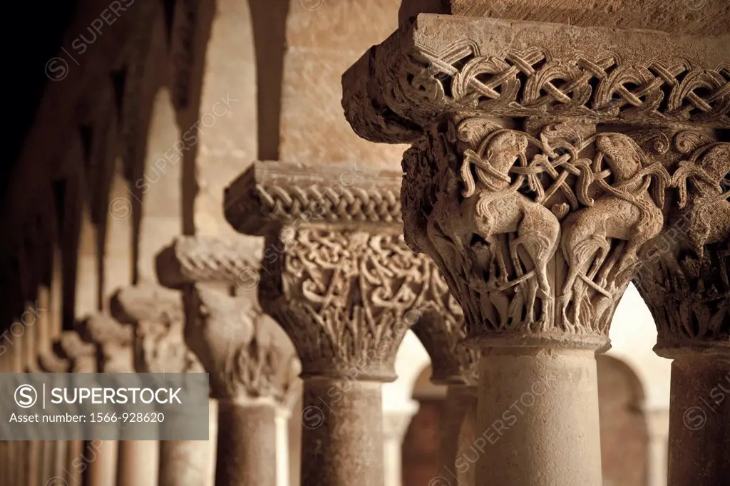 Romanesque cloister, Santo Domingo de Silos monastery  Burgos  Spain