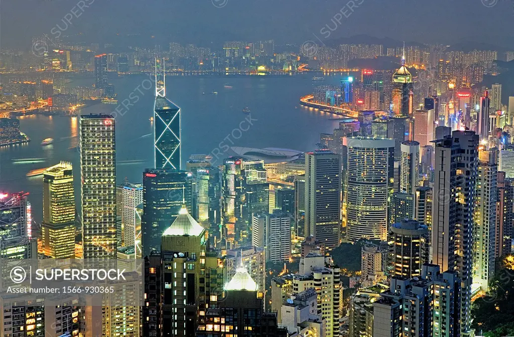 Cityscape from the Peak,Hong Kong, China