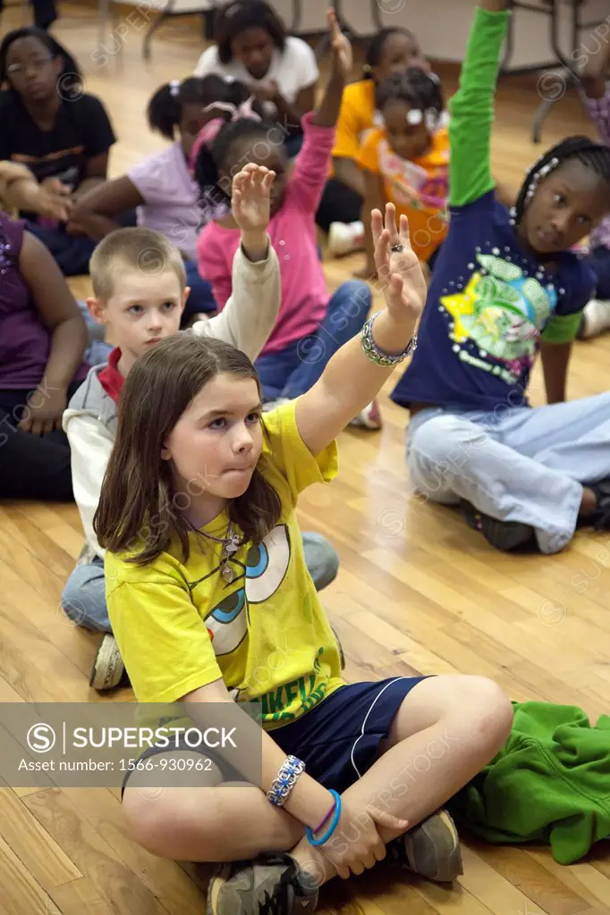 Knoxville, Tennessee - Children in the after-school program at Wesley House Community Center, a nonprofit supported by the United Methodist Church and...