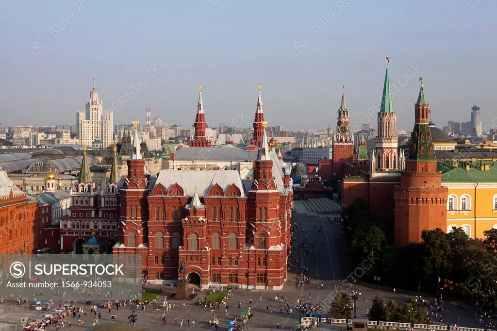 Rusia , Moscow City, History Museum Bldg , Red Square and the Kremlin