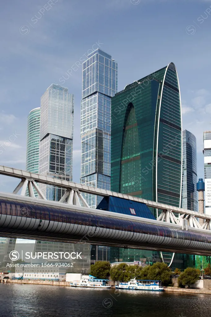 Rusia, Moscow City , New ´Moscow City´ Skyline, Bagration Bridge.