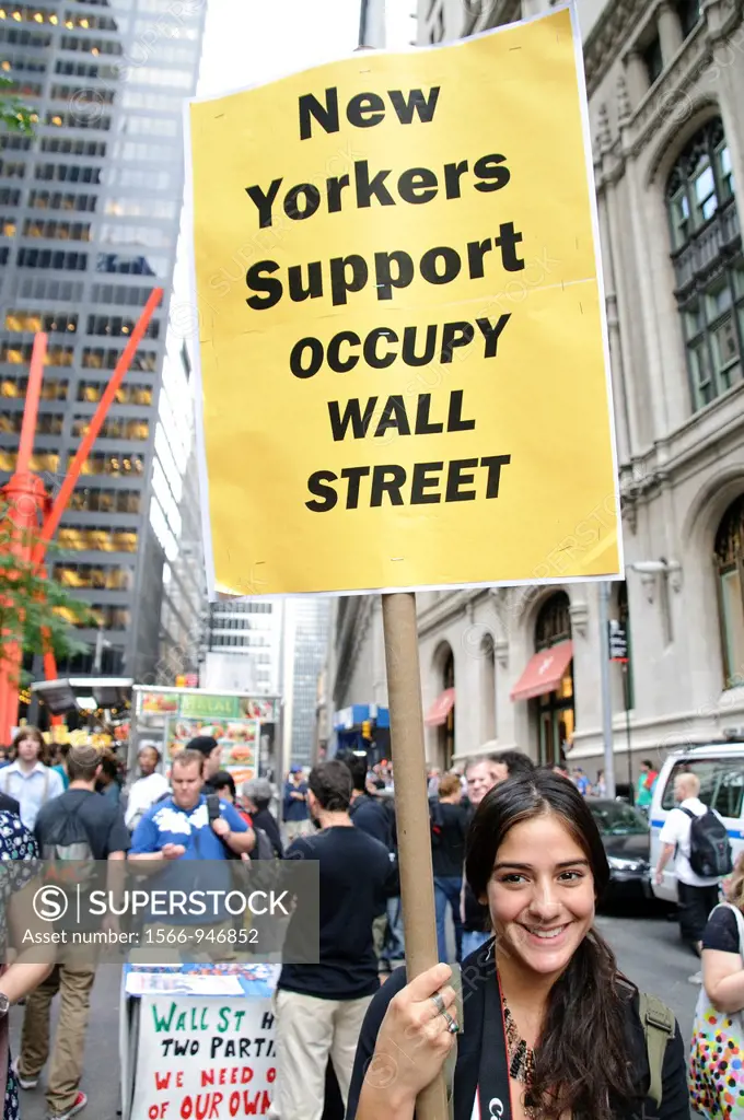 September 30, 2011, Downtown Manhattan, Liberty Plaza , Zuccotti Park, Wall Street financial area vicinity, Occupy Wall Street is an ongoing series of...