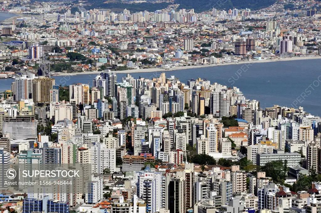 Connection between downtown Florianopolis Island and mainland, Santa Catarina, Brazil.