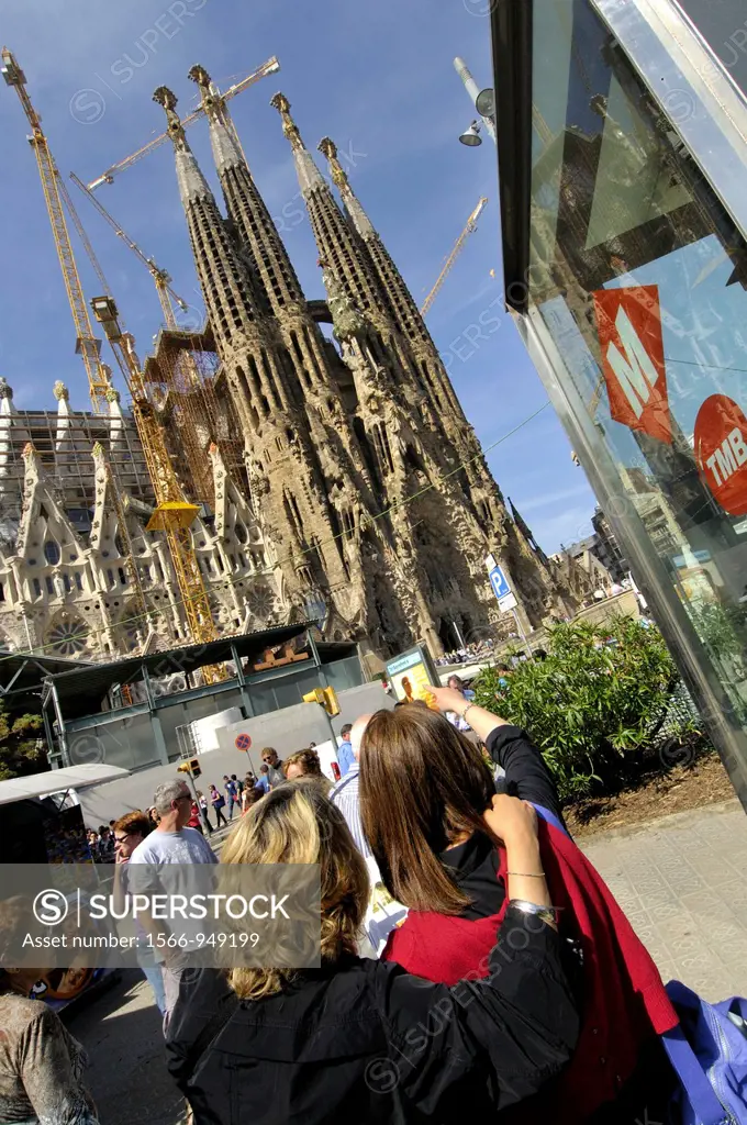 Sagrada Familia Temple. Antoni Gaudi, Barcelona, Catalonia, Spain.