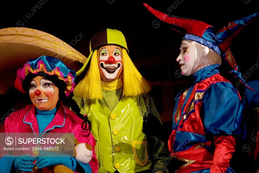 Clowns attend the 16th International Clown Convention: The Laughter Fair organized by the Latino Clown Brotherhood, in Mexico City, October 17, 2011