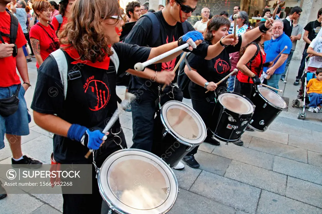 drums, percussion, festes de la Merce´11, Barcelona, Catalonia, Spain