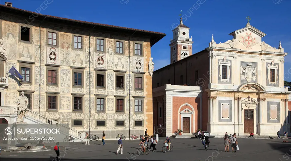 Italy, Tuscany, Pisa, Palazzo dei Cavalieri, Santo Stefano church,