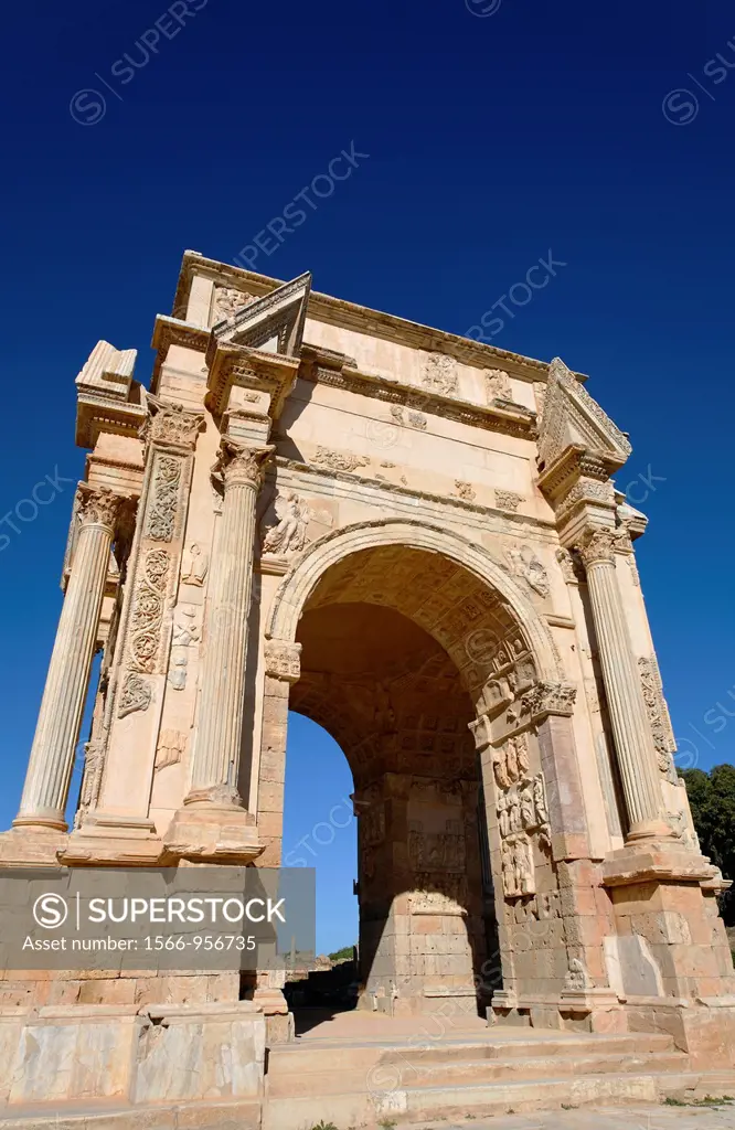 The Septimus Severus Arch at Leptis Magna, Libya