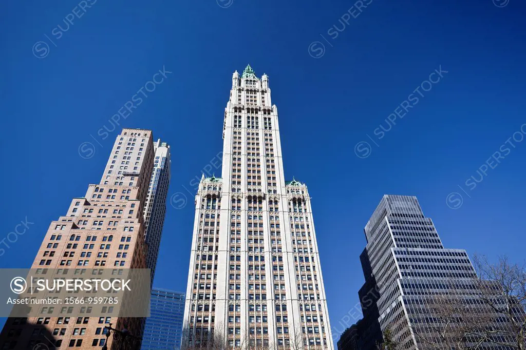 Woolworth Building in downtown Manhattan, New York City, USA