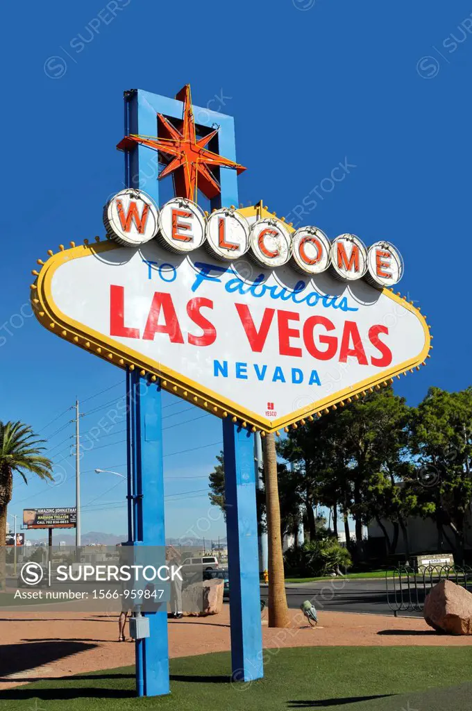 Welcome Sign Las Vegas Nevada Sin City Gambling Capital NV