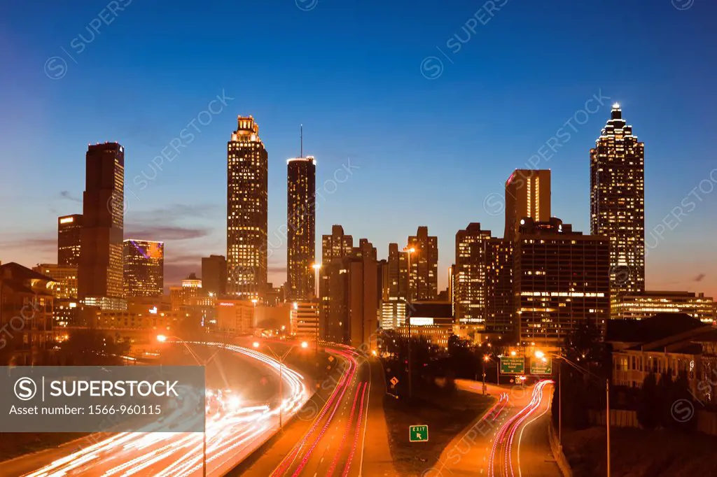 USA, Georgia, Atlanta City , Down Town Skyline
