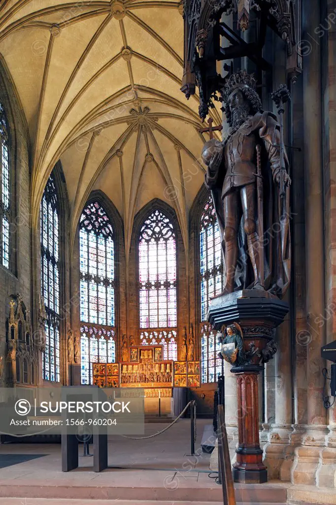 Germany, Dortmund, Ruhr area, Westphalia, North Rhine-Westphalia, NRW, Reinoldi church, evangelic church, Romanesque style, pillar basilica, interior ...
