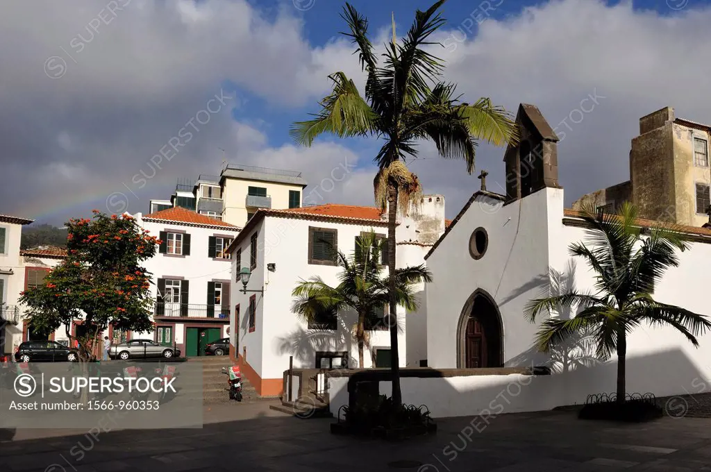 square and chapel Corpo-Santo in the old town, Funchal, Madeira island, Atlantic Ocean, Portugal