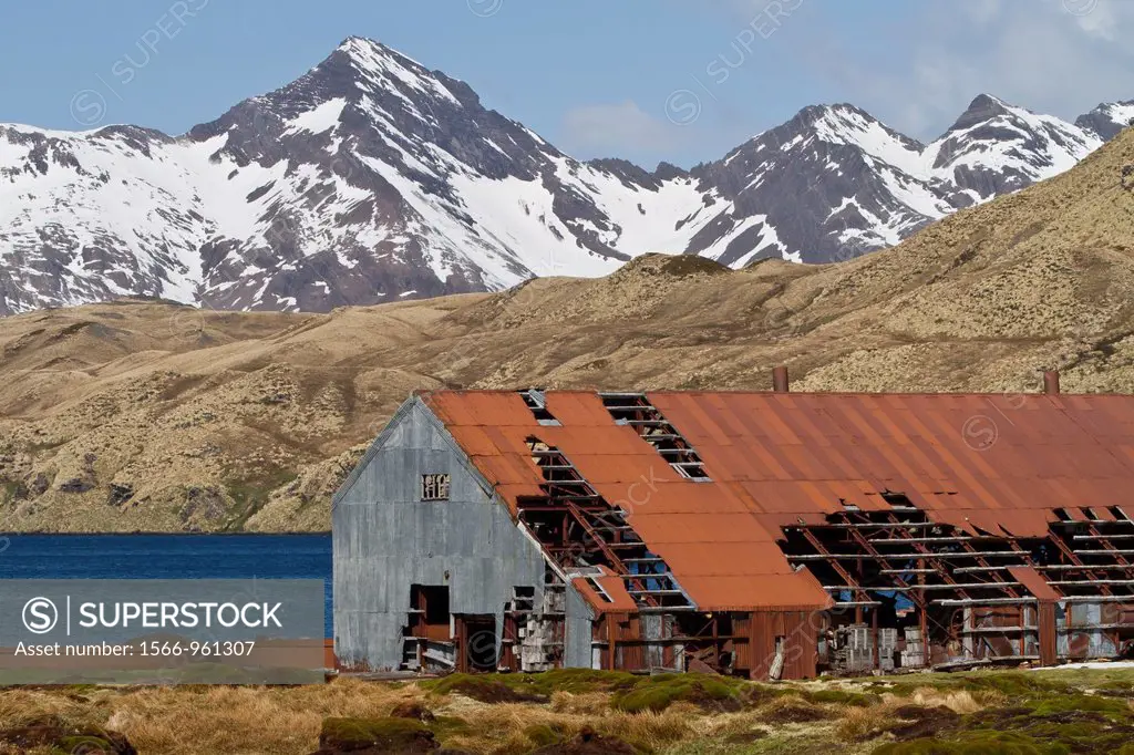 Views of the abandoned whaling station in Stromness Bay on South Georgia in the Southern Ocean