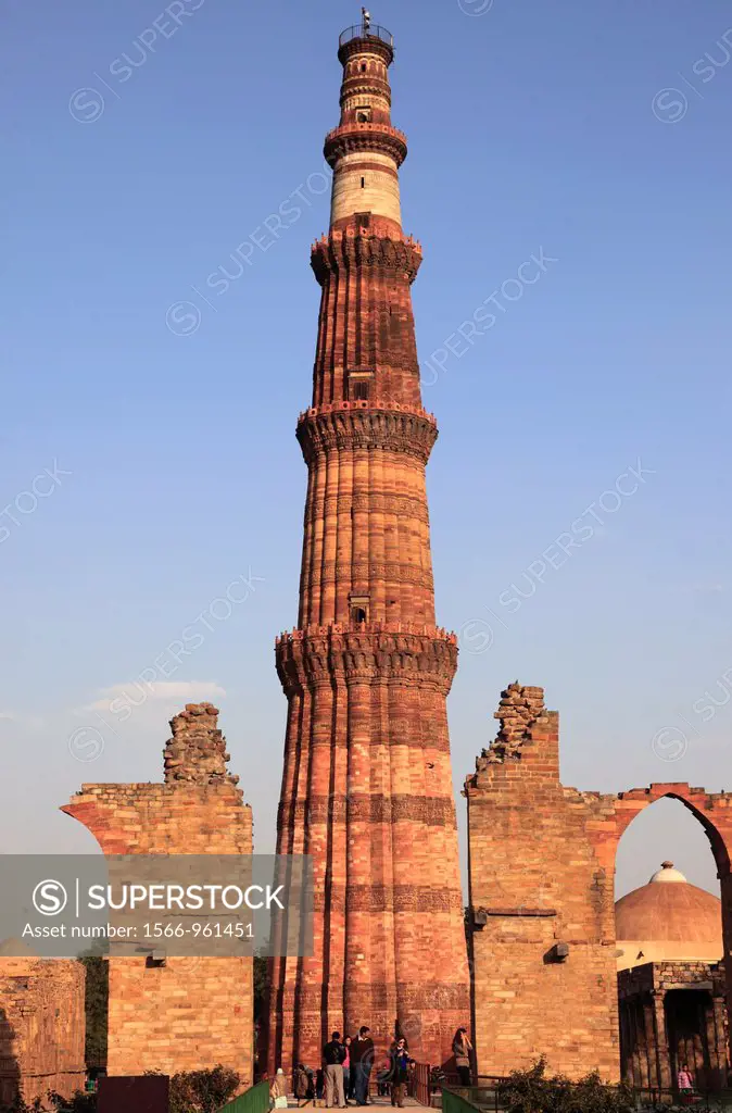 India, Delhi, Qutb Minar, minaret, tower of victory.