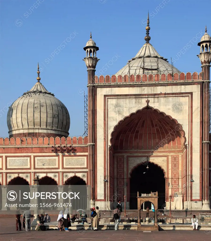 India, Delhi, Jama Masjid, Mosque.