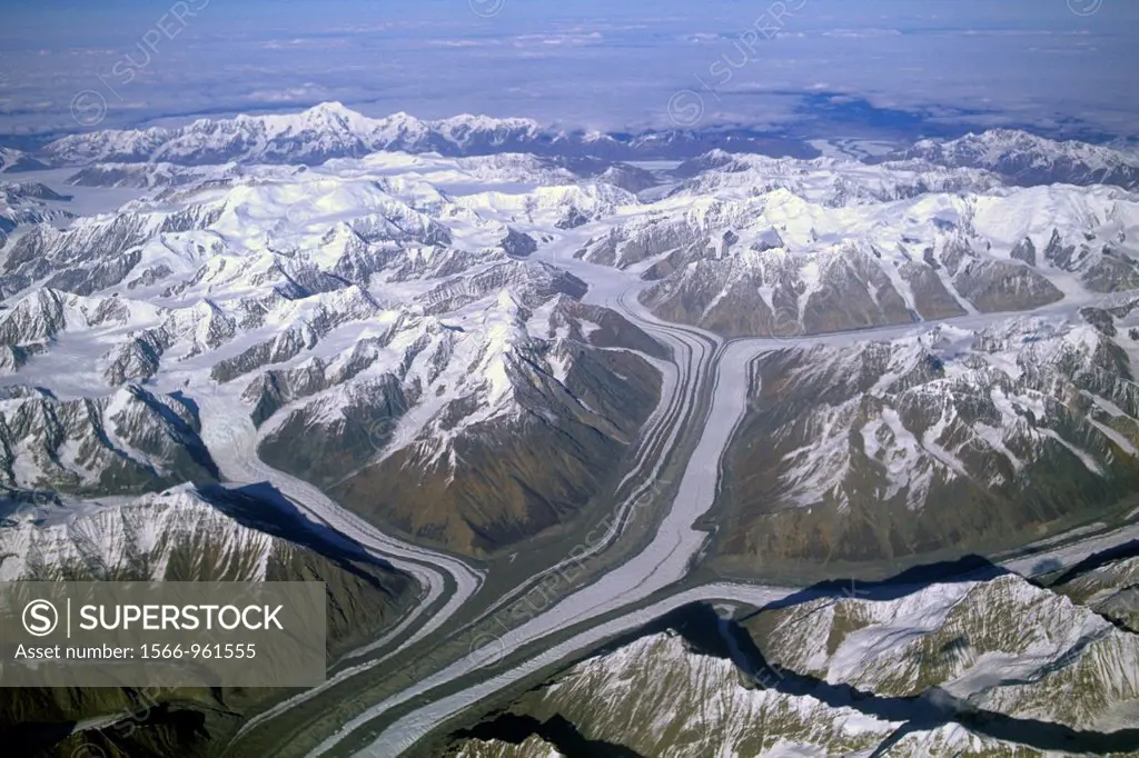 USA Alaska glacier covered landscape