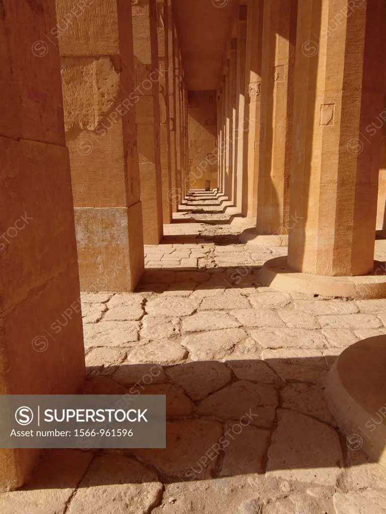 Colonnade. Hatshepsut Temple. West Bank. Luxor old Thebas. Upper Egypt.