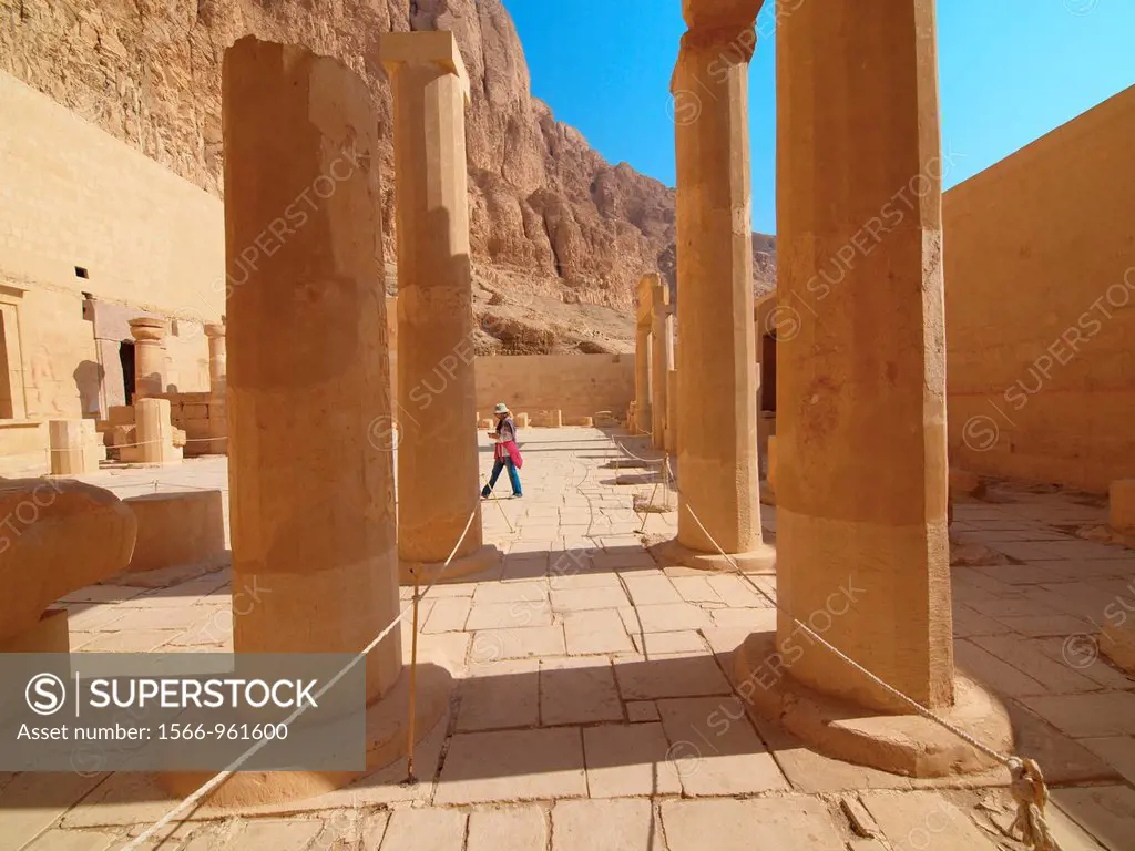 Colonnade. Hatshepsut Temple. West Bank. Luxor old Thebas. Upper Egypt.