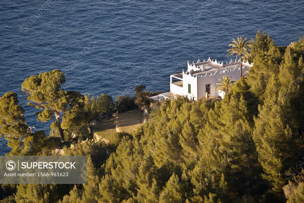 Finca S´Estaca, former property of archduke Luis Salvador of Austria currently owned by actor Michael Douglas, Valldemossa, Majorca, Balearic Islands,...