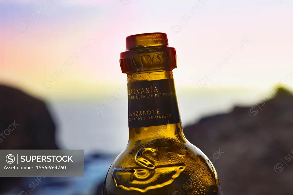 ´Malvasia´ , STRATVS, typical white wine in Lanzarote Canary Islands  Spain.