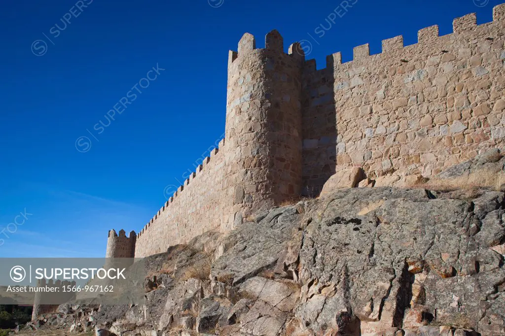 Spain, Castilla y Leon Region, Avila Province, Avila, Las Murallas, town walls