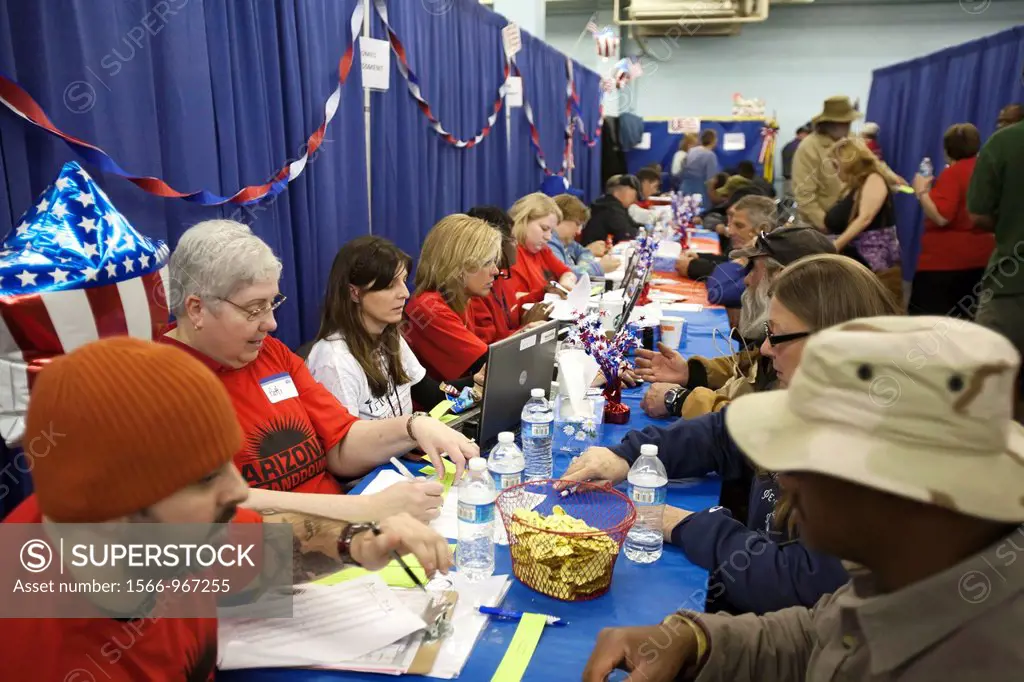 Phoenix, Arizona - The Arizona StandDown for Homeless Veterans provided help with shelter, healthcare, and other services to nearly 1300 homless veter...