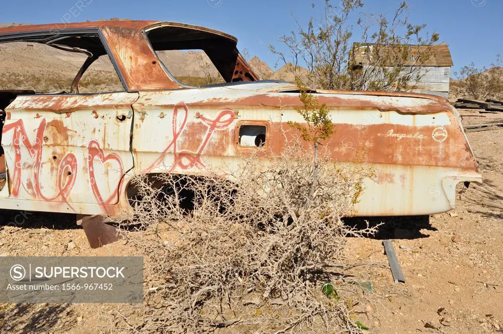 abandoned 1960s Chevrolet Impala, Rhyolite Ghost Town, Nevada, USA