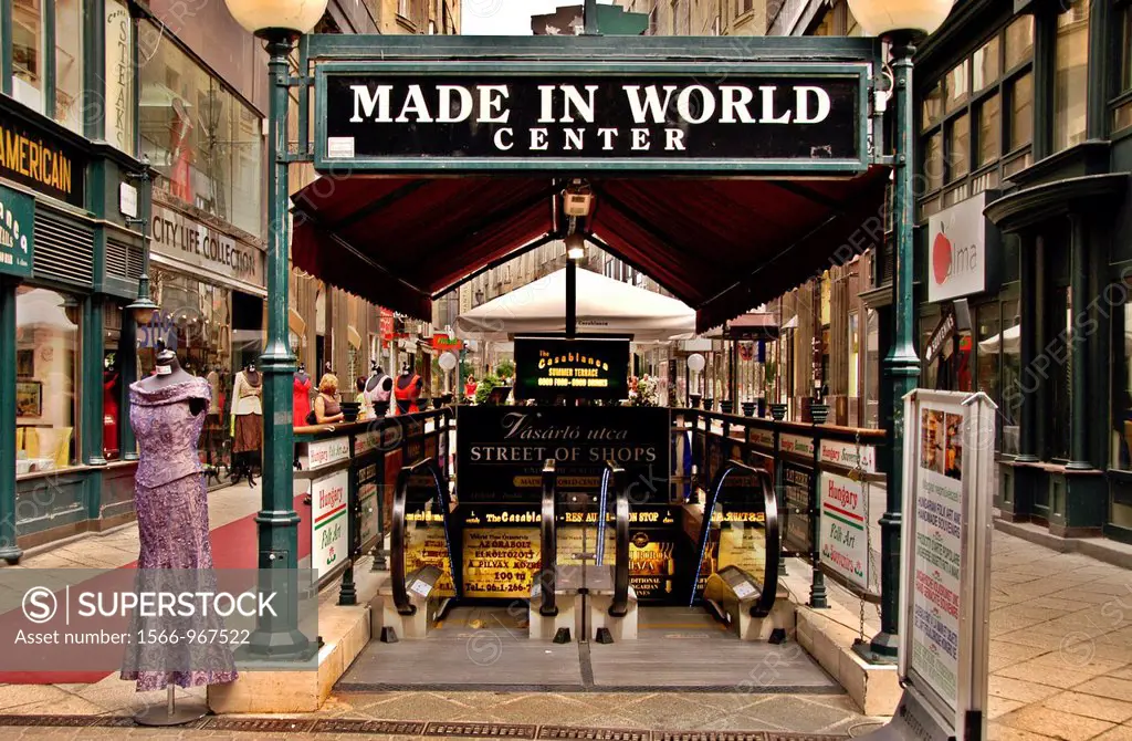 Hungary, Budapest Pest,´Made in World´ Shopping Center, off of Vaci Street