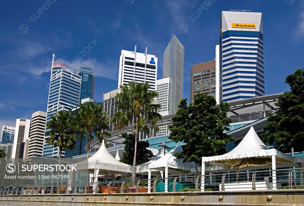 Bank and financial company tower buildings Singapore