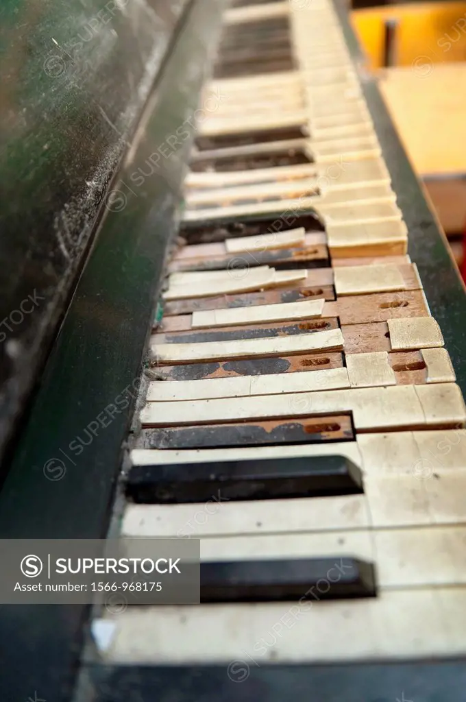Broken down piano