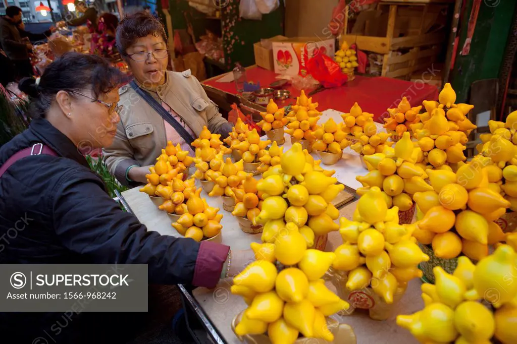 fruit and vegetable market in Hongkong, China