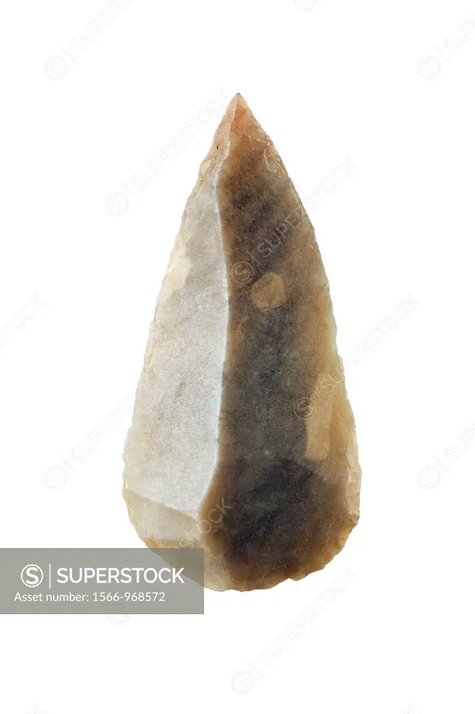 A Neolithic Flint Spear point  This specimen was found in Agadez, Niger and measures approx 50mm long  The Saharan neolithic period lasted from 9000 t...