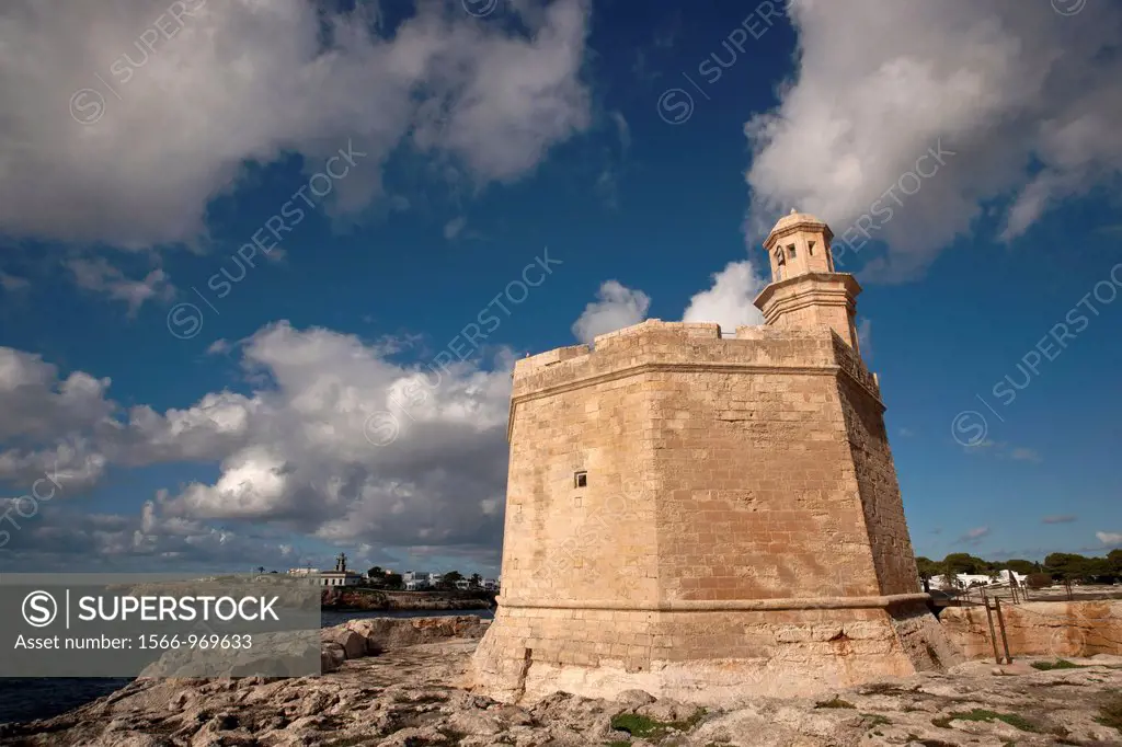 Castle of Sant Nicolau, XVII century, Port of Ciutadella, Menorca Spain Balearic islands