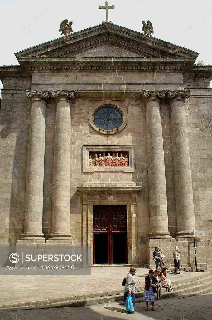 Santiago de Compostela Spain  Facade of Souls Chapel in the historic Santiago de Compostela