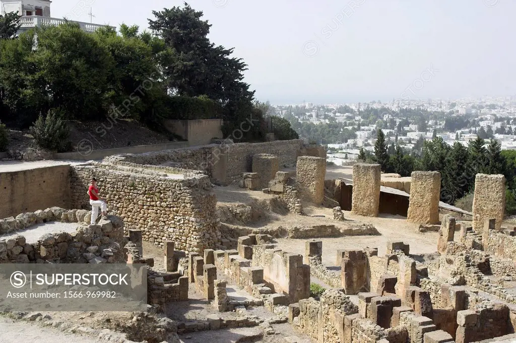 Carthage ruins on Byrsa Hill Tunisia