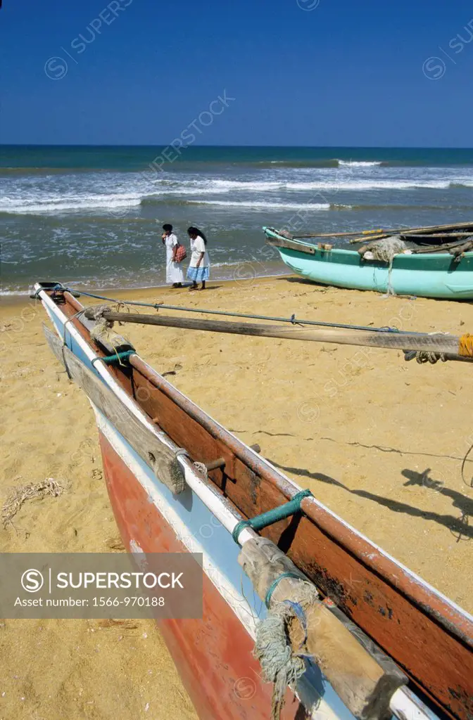 Local fishing boats, Kalutara beach, Sri Lanka