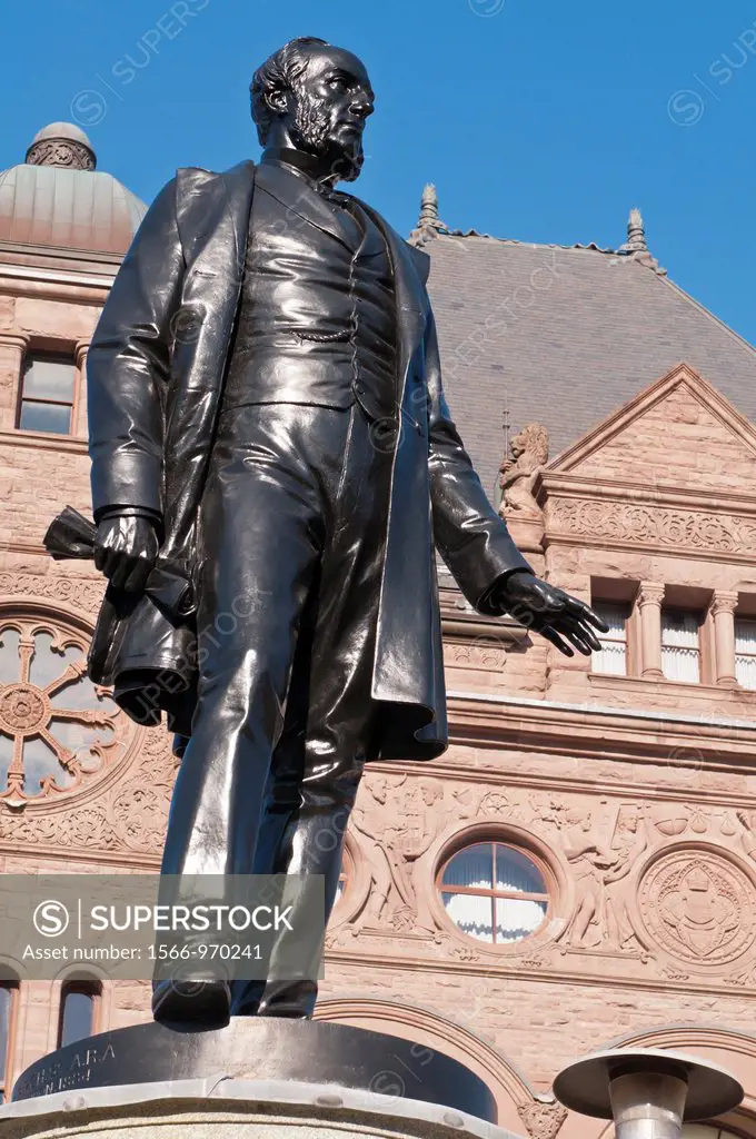 Statue of George Brown, Canadian journalist and politician, Legislative Assembly of Ontario, Toronto, Ontario, Canada