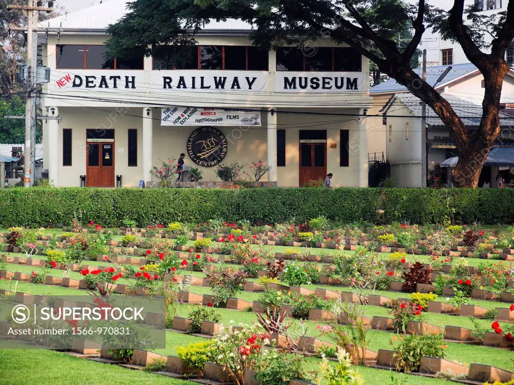 Death Railway Museum beside Don Rak Kanchanaburi War Cemetery Thailand