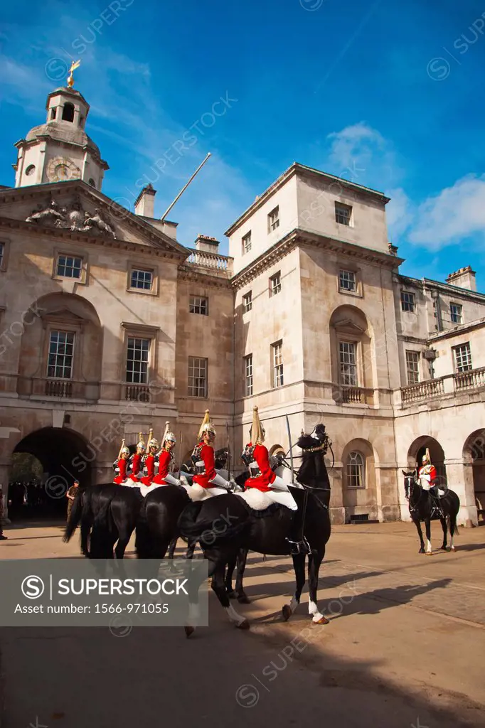 Changing of the guards ceremony, Horse Guard Parade, Whitehall,Westminster, London,England,United Kingdom.