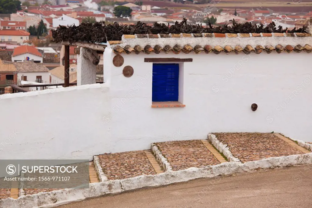 Spain, Castile-La Mancha Region, Ciudad Real Province, La Mancha Area, Campo de Criptana, old house detail