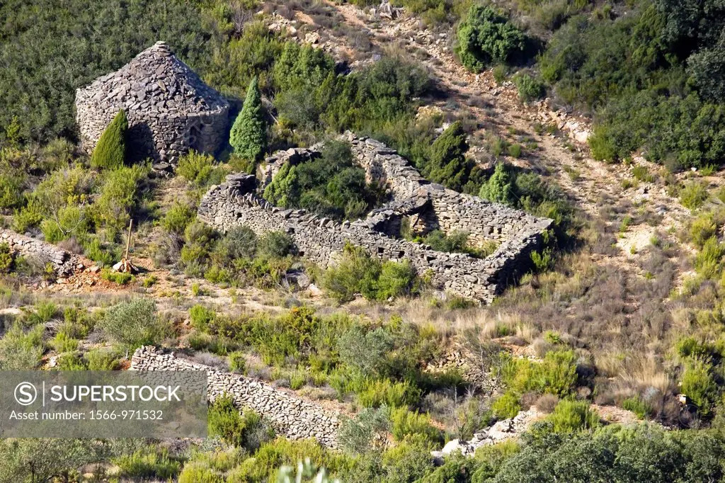 Dry stone constructions - Castellón province - Comunidad Valenciana - Spain - Europe