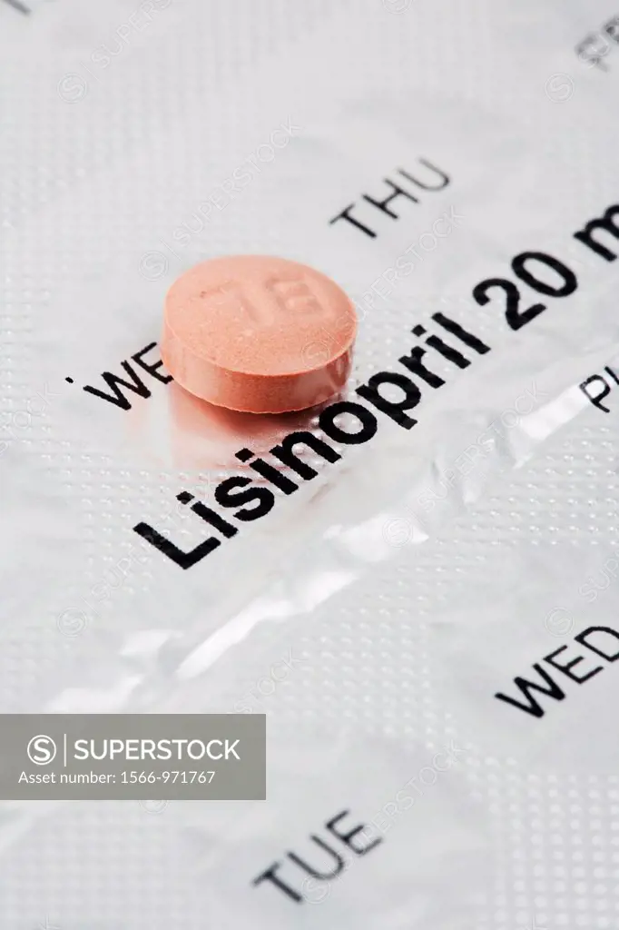 Lisinopril 20mg pill on blister pack  Lisinopril is an ACE inhibitor angiotensin- converting enzyme combined with HCT hydrothiazide, used in the treat...