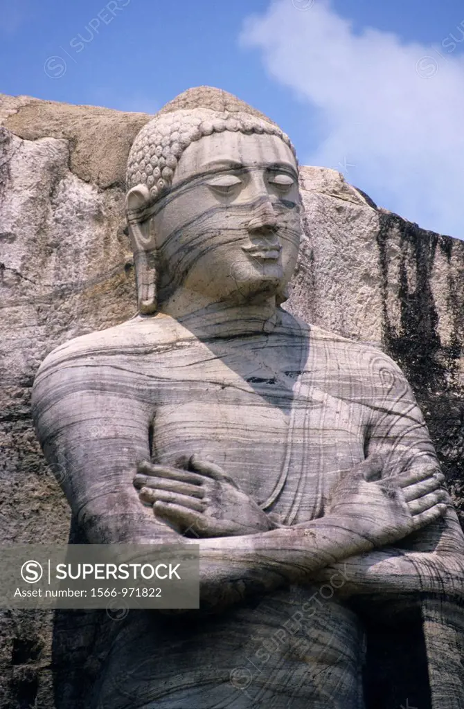 Gal Vihara Buddha granite statue, Polonnaruwa, Sri Lanka