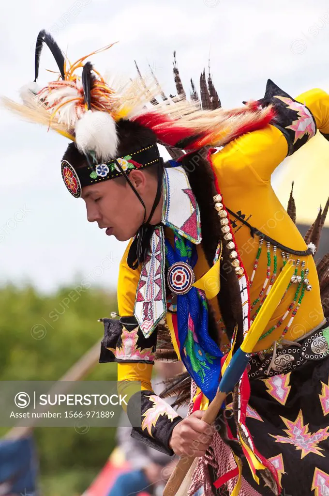 Young male dancer, 2nd Annual World Chicken Dance Championships, Blackfoot Crossing Historical Park, Alberta, Canada