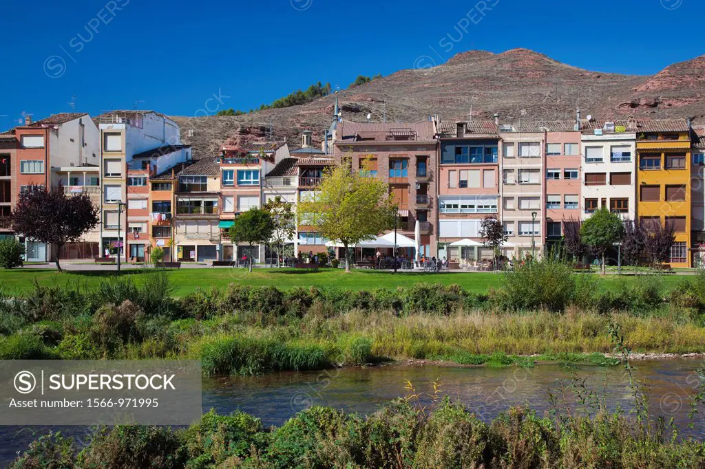 Spain, La Rioja Region, La Rioja Province, Najera, town view