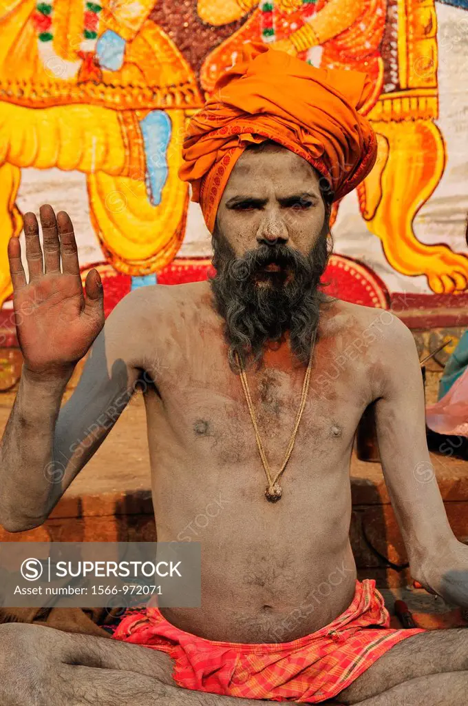 Sadhu by the Holy Ganges River