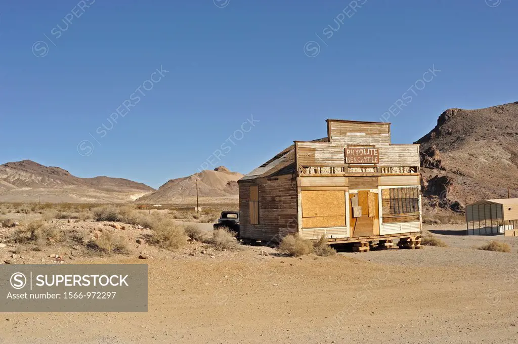 Rhyoite Mercantile Building, Rhyolite Ghost Town, Nevada, USA