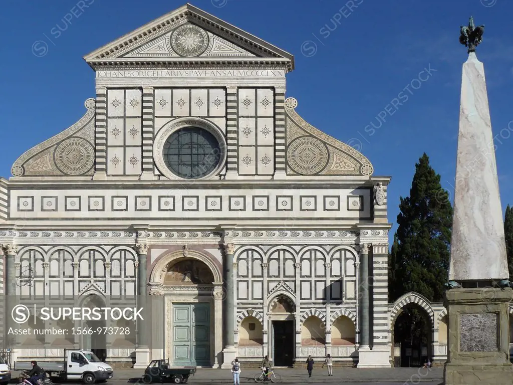 Florence Italy Church of Santa Maria Novella in the historical center of Florence